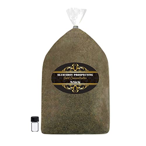 Sluiceboy Prospecting - Gold Paydirt 2.5 POUNDS Unsearched Pay Dirt | Guaranteed Gold +Free Glass Vial - Raw Gold "The Picker Bag"