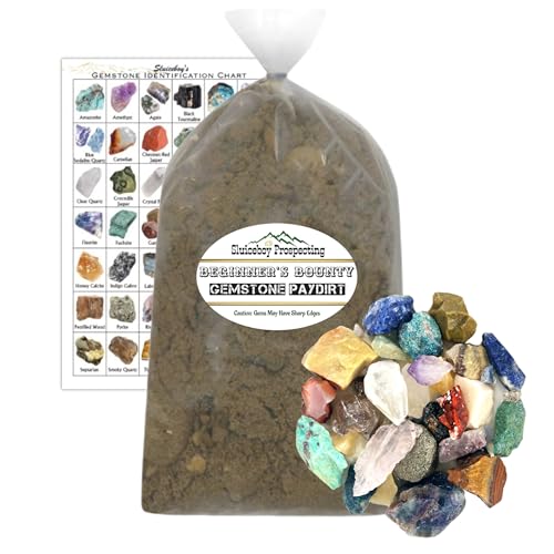 Sluiceboy Prospecting - Gem Mining Rough Stone Mix | 8 POUNDS of Gemstone Paydirt | Guaranteed Gemstones | Mining Rock Dig Gem Dig