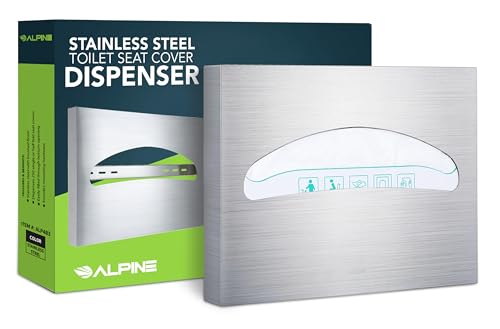 Alpine Industries Spender für Toilettensitzbezug, Edelstahl, gebürstet