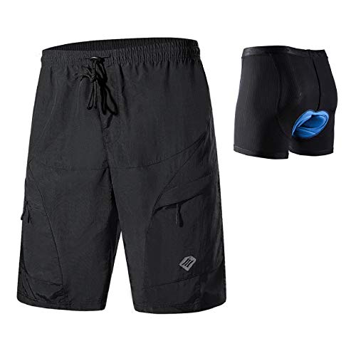 Santic Men's 3D Padded Mountain Bike Shorts Lightweight Cycling MTB Shorts