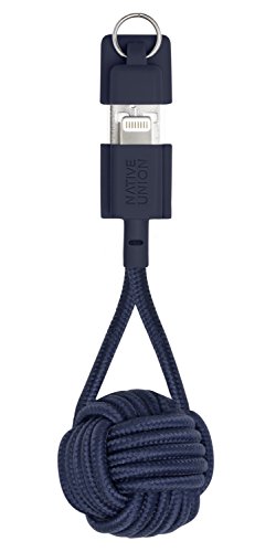 Native Union Key Cable - Ultra-Strong Reinforced [MFi Certified] Durable Lightning to USB Charging Cable with Key Fob Compatible with iPhone/iPad (Marine)