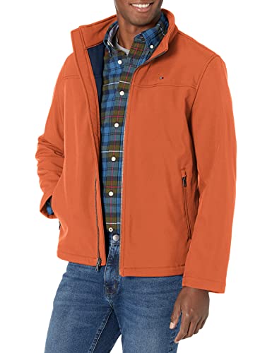 Tommy Hilfiger Men's Active Soft Shell Jacket, Orange, XX-Large
