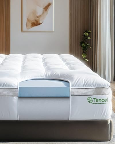 ViscoSoft 4-Inch Cal King Dual Layer Gel-Infused Memory Foam Mattress Topper - Includes Quilted, Down-Alternative Pillow Top Cover