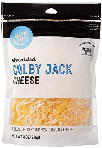 Amazon Brand - Happy Belly Shredded Colby Jack Cheese, 8 Ounce