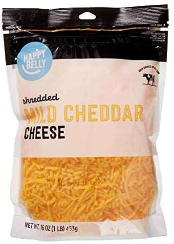 Happy Belly, Shredded Mild Cheddar, 16 oz