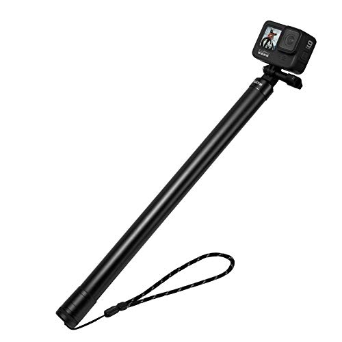 Long Selfie Stick (118"/3M), TELESIN G2 Carbon Fiber Lightweight Waterproof Extension Selfie Pole for GoPro Max Hero 10 9 8 7 6 5, Insta 360 One R One X2 Go 2, DJI Action 2 Osmo Pocket 2