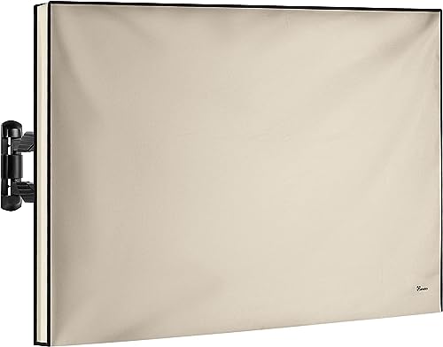 Outdoor TV Cover 36-39 Inch | Waterproof and Weatherproof TV Covers | Outdoor TV Enclosure | Smart Shield TV Screen Protector for Outside TV | Cover for Moving | TV Display Protectors(Beige)