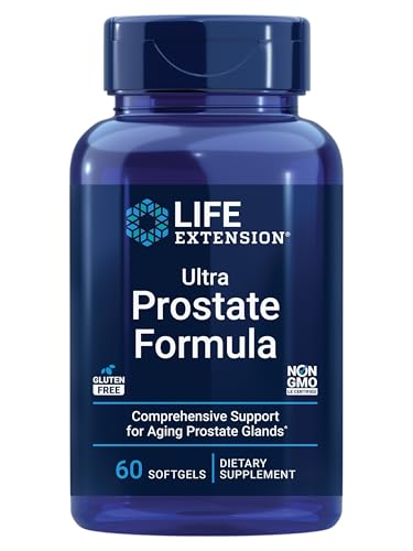 Life Extension Ultra Prostate Formula, Saw Palmetto for Men, pygeum, stinging Nettle Root, lycopene, Prostate Health, Urination Flow, PSA, Non-GMO, Gluten-Free, 60 softgels