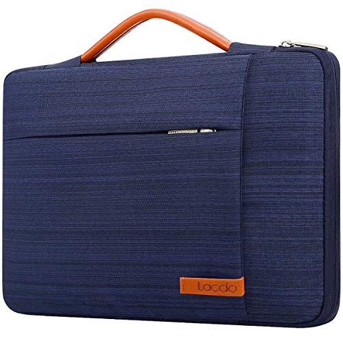Lacdo 360° Protective Laptop Sleeve Case for 14 inch New MacBook Pro M4/M3/M2/M1 Chips Pro Max A3112 A3401 A3185 A2918 A2992 A2779 2024-2021, 13.8" Surface Laptop 7th Copilot+PC Computer Bag, Blue