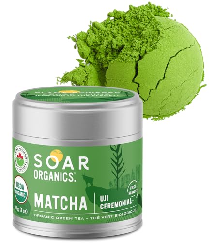 Soar Organics - Uji Ceremonial Grade Matcha Green Tea Powder - Authentic Japanese Origin (30g)