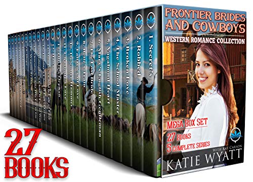 Frontier Brides and Cowboys Western Romance 27 Book Mega Box Set 5 Complete Series: Clean Western Christian Romance (Mega Box Set Series 4)