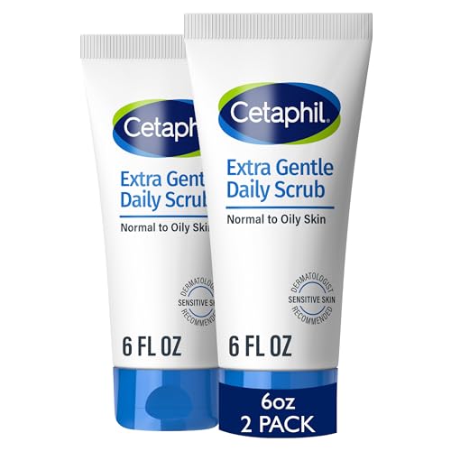 Extra Gentle Daily Scrub,Gently Exfoliates & Cleanses Without Over-drying, For All Skin Types, Non-Irritating & Hypoallergenic,Suitable For Sensitive Skin, 6 Fl Oz, Pack of 2