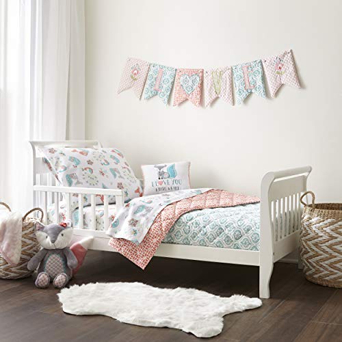 Levtex Home Kids Fiona Fox 5 Piece Toddler Bedding Set, Multicolor