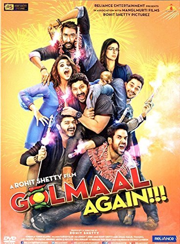 Golmaal Again (Dvd) New Single Disc Dvd, Hindi Language, With English Subtitles, Released By Reliance