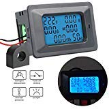 LinkStyle AC 110V-250V 100A LCD Digital Current Volt Watt Power Energy Frequency Meter Kwh Ammeter Voltmeter With Shunt