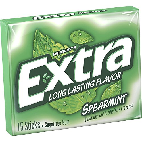 Wrigley's Extra Spearmint Sugar Free Gum, 2 x 60 g