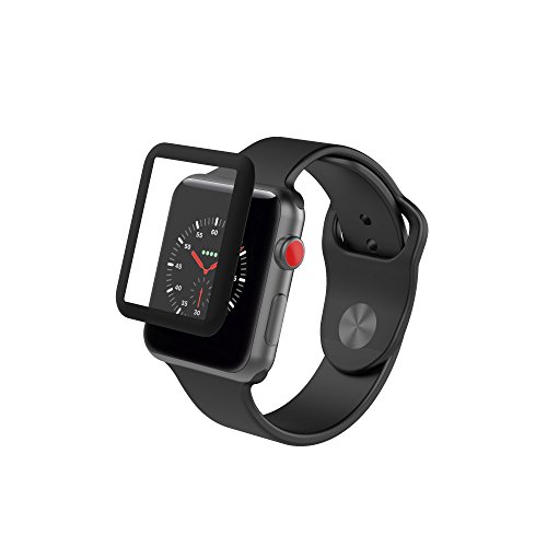 ZAGG InvisibleShield Glass Luxe HD Clarity + Reinforced, Tempered Glass Screen Protector for Apple Watch (38mm) Series 3 - Black