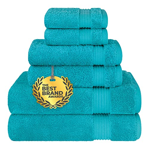 Cotton Paradise 100% Cotton 6 Piece Bath Towels for Bathroom