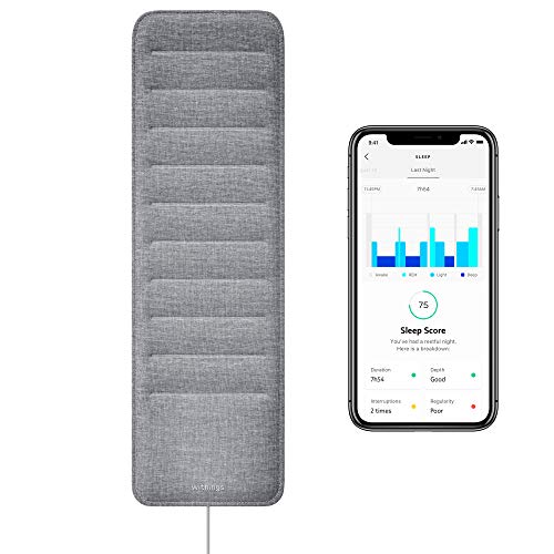 Withings Sleep - Sleep Tracking Pad Under The Mattress with Sleep Cycle Analysis