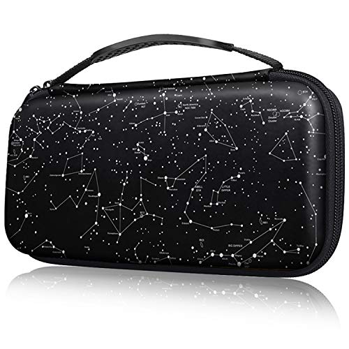 Fintie Carry Case for Nintendo Switch - Portable Traveler Protective Cover Storage Carrying Bag Pouch with 10 Game Card Slots and Inner Pocket for Nintendo Switch Console Joy-Con, Constellation