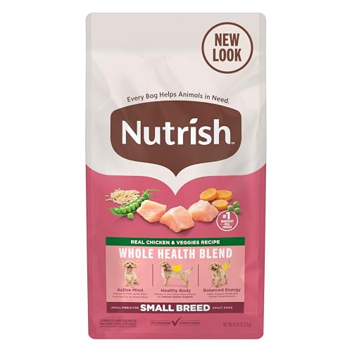Nutrish Little Bites Small Breed Premium Natural Dry Dog Food, Real Chicken & Veggies Recipe, 6 Pounds (Packaging May Vary), (Rachael Ray Nutrish)