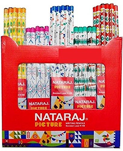 Nataraj Wooden Picture Pencils (Pack Of 50 Pencils 5 Sharpener Free)