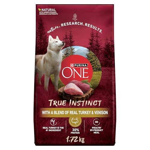 Purina ONE True Instinct High Protein Dry Dog Food, Turkey & Venison - 1.72 kg Bag