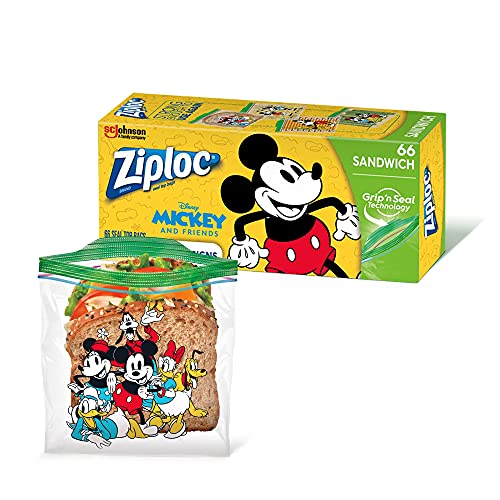 Ziploc Brand Sandwich Bags featuring Disney Frozen Designs, 66 ct