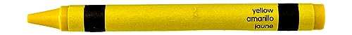 50 Yellow Crayons Bulk - Single Color Crayon Refill - Regular Size 5/16" x 3-5/8"
