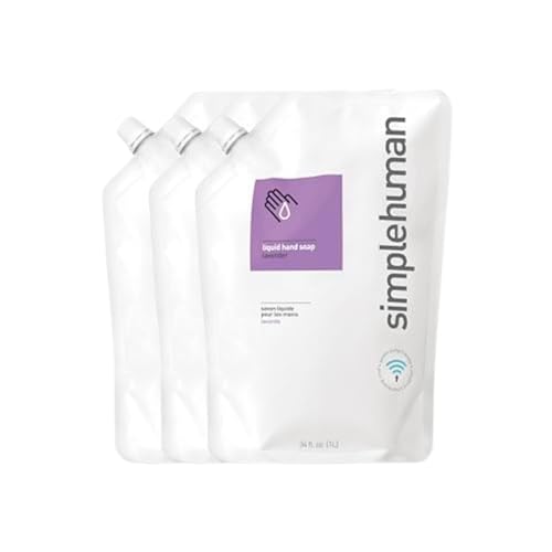 simplehuman Lavendar Moisturizing Liquid Hand Soap 34 Fl. Oz. Refill Pouch (Pack of 3)