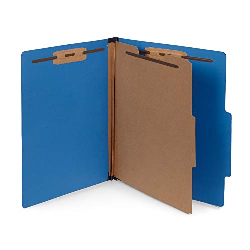 10 Bleu foncé Classification Folders 1 Divider2 Tyvek Expansions durable 2 dents conçu pour organiser la Standard fichiers médicaux, loi de fichiers Clients, bureau Reports Lettre Taille, Bleu