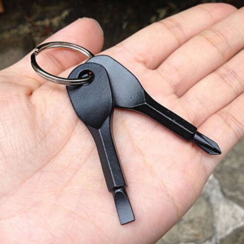Raincol Portable Outdoor Screwdriver Mini Key Multifunctional Stainless Keychain