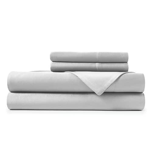 Hotel Sheets Direct Bed Sheet Set 100% Viscose Sheet Set (Split King, Grey)