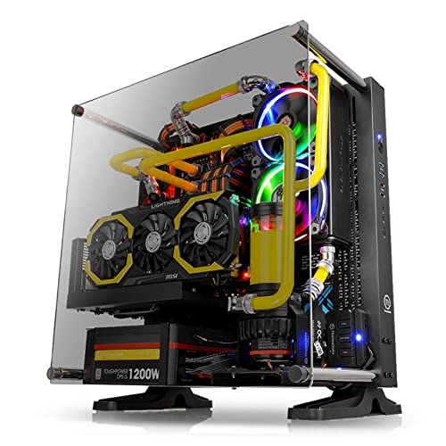 Thermaltake Core P3 Tempered Glass Black Edition ATX Open Frame Panoramic Viewing Tt LCS Certified Gaming Computer Case