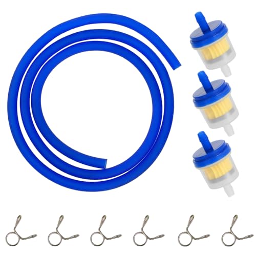 HIAORS Dirt Bike Gas Fuel Line Compatible with GY6 139QMB 157QMJ SSR110 150cc 125cc 90cc 70cc 50cc Taotao Apollo Trailmaster Scooter Moped Go Kart ATV Quad 4 Wheeler Motorcycle Parts Blue with Clamps