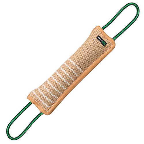 K9 to 5 GEAR Dog Tug Toy Bite Pillow - Strong Dog Pull Toy with Tough Jute, 2 Rope Handles