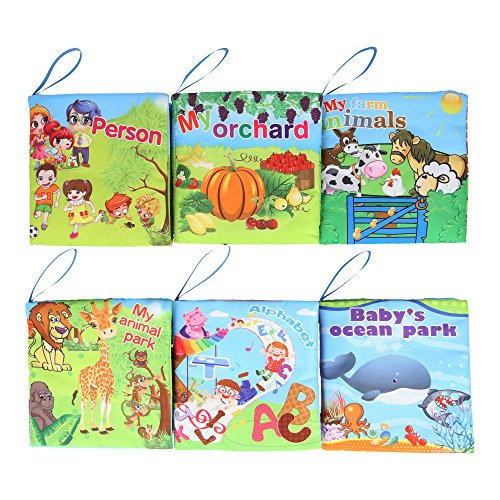 Elvebaby Cloth Books for Babies Nontoxic Fabric Educational Books, Funsafe Toys Kids, Best Baby Showers, Child Infant Friendly