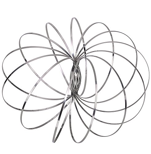 LRKC Flow Ring Toy Spring 3D Sculpture Educational Interactive Ring Toy Metal