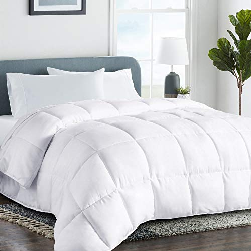 COHOME Twin/Twin XL Size Cooling Comforter - Down Alternative Duvet Insert with Anti-Clump Tech & 8 Tabs, All-Season Reversible Luxury Hotel Bedding - Gifts for Women/Men, White 64x88 inches