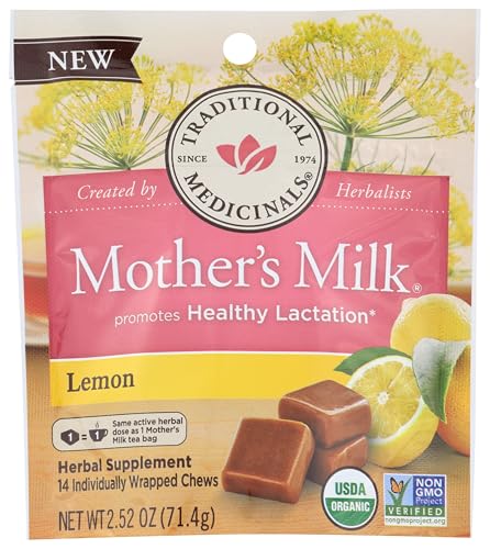Traditional Medicinals Mother's Milk Lactation Chews, Lemon (14 count)