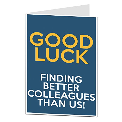 LimaLima Funny Youre Leaving Work The Office Card Congratulations On Your New Job Sorry Going Sarcastic Better Colleagues Message