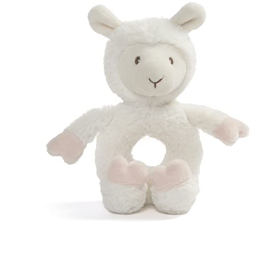 Baby GUND Toothpick Llama Rattle Plush Stuffed Animal 7.5", Cream