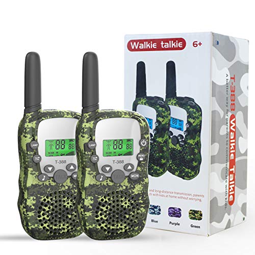 Outdoor Toys for Kids 5-10 Year Old Joyfun Walkie Talkies for Kids Boys Long Distance Teens Hiking Christmas Birthday Gifts for Boys 67 8+ Year Old Camo - 1 Pair