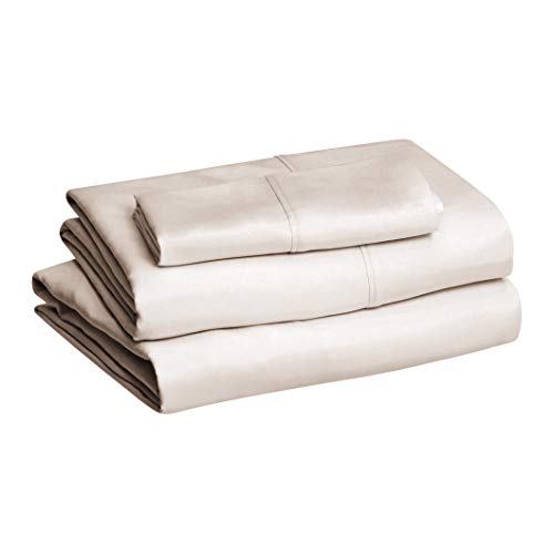 AmazonBasics Light-Weight Microfiber Sheet Set - Twin, Taupe, 4-Pack
