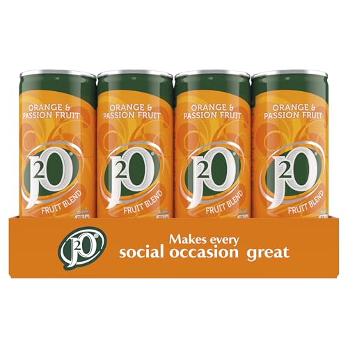 J2O Fruit Juice, Orange and Passion Fruit, 250ml Cans (Pack of 12)