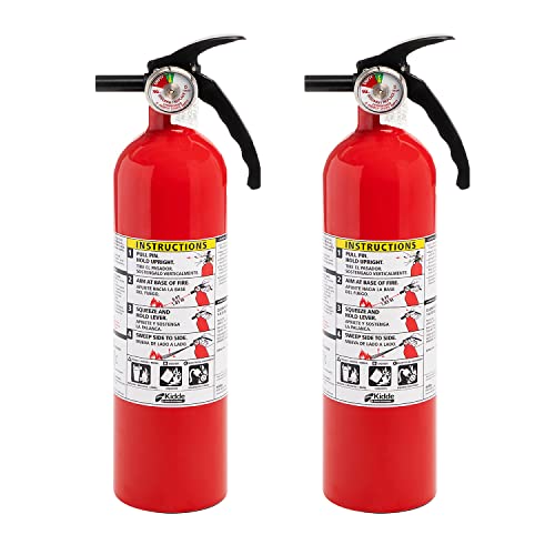 Kidde Multi Purpose Fire Extinguisher for Home, Office, Dorm, Residential, 1A10BC, 2 Pack