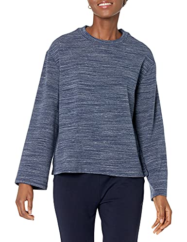 Amazon Brand - Daily Ritual Women's Terry Cotton and Modal Boxy Long Square Sleeve Top