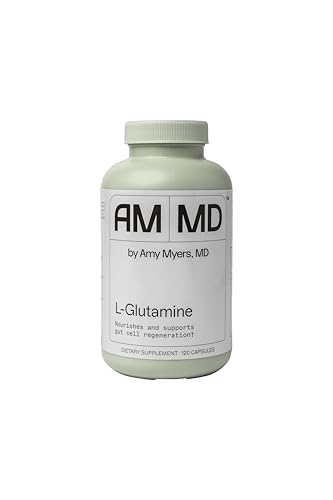 Amy Myers MD L Glutamine Capsules 1700mg to Support Sugar Cravings, Muscle Repair & Healthy Gut - Ideal Amino Acid For Leaky Gut & Digestive Health - Supports Immune System & Thyroid Function 120 Caps
