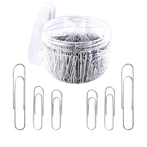 600 Pieces Paper Clips-Paperclips Paperclip Paper Clip Assorted Size Small Medium Jumbo/Large(28mm 33mm 50mm) for School Office Personal Document Organizing Professional Work Office Supplies
