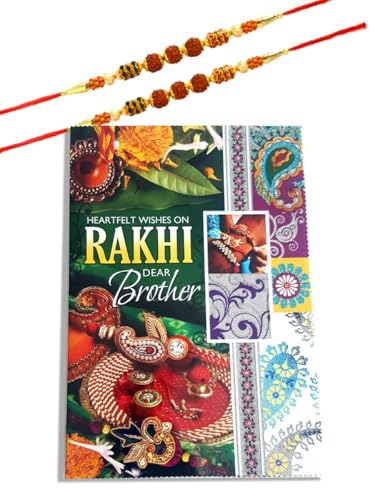 Rakhi for Brother | Rakhi Set of 2 | Designer OM Rakhi | Rudraksha and OM Rakhee | Rakdi for Bhai Bhaiya Brother or Auspicious Festival of Rakhi